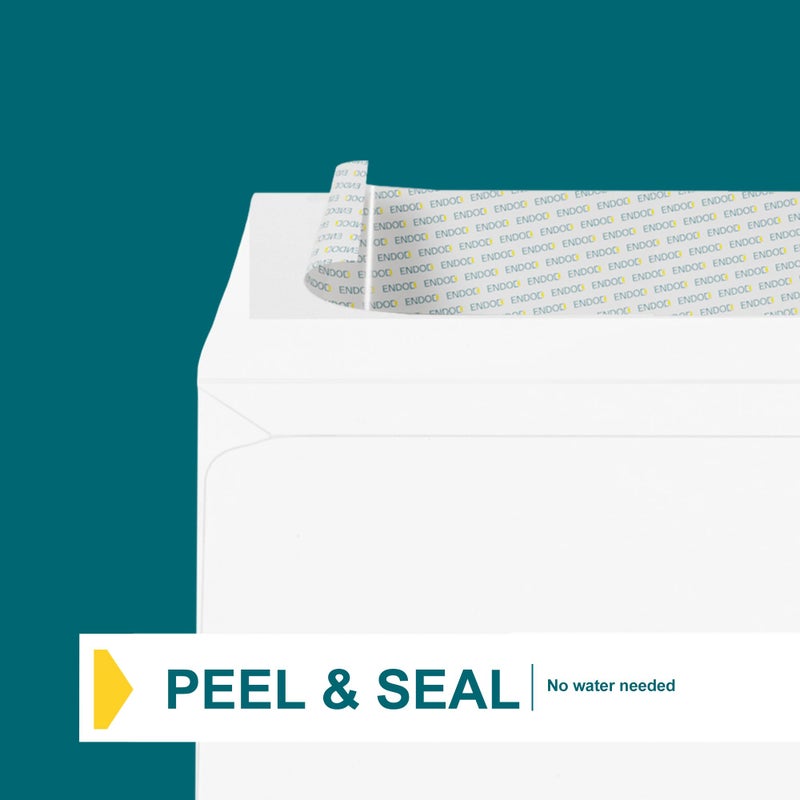 EnDoc 6x9 Booklet Envelopes - 100 Pack - Self Seal White Letter Mailing Envelopes With Peel & Seal Closure - Open-Side, 28 Lb Paper - Plain for Business and Personal Use - Image 4